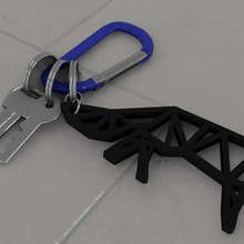 fox keychain design key ringfox jewelry art ring gift animals 3d print model - Mito3D