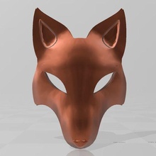 zorro máscara Moda animales cosplay disfraz mamífero sencillo 3d print model - Mito3D