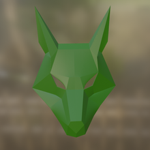 fox mask poly animal low 3d print model - Mito3D