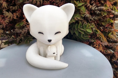 fox mother cub animal mother's day mothers art toy decoration decorate 3d print model - Mito3D