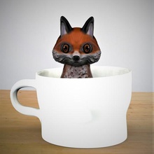 fox mug-fox mug art little cup bug sculpture modelling statue stl collections 3d product design creatures characters digital3d 3d print model - Mito3D