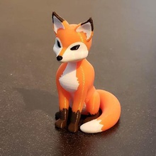 fox multi material color mmu ready art wolf animal 3d print model - Mito3D