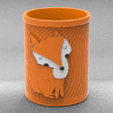 fox-Bleistift-cup home Bleistift-Halter Becher Stift-cup Bleistift-cup cup fox 3d print model - Mito3D