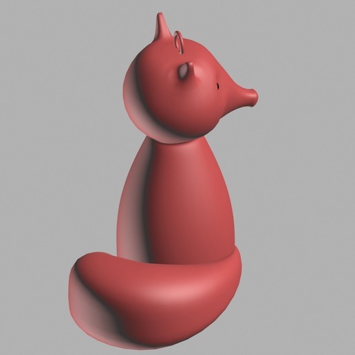 fox pingente jóias animais a 3D print model - Mito3D