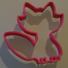 fox punch de la herramienta animal punzón pieza torta cocina pastelería 3d print model - Mito3D