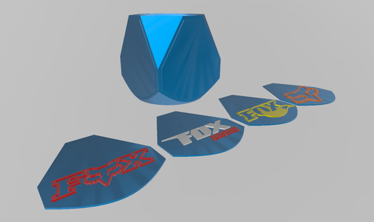 tilki yarış 4 sided mat Dostum yüzler 3d print model - Mito3D