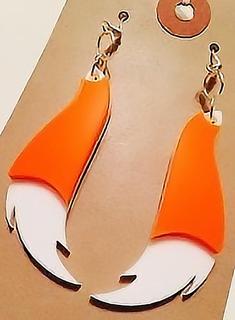 fox tail earrings fox tail earrings  3d print model - Mito3D