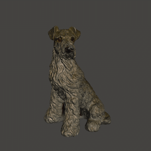 zorro terrier perro mascota figurilla Arte figura animal 3D print model - Mito3D