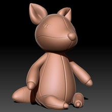 Volpe giocattolo cartone animato toon carattere mascotte animale zoo bambino carina cane mammifero animali miniature figurine 3d print model - Mito3D