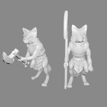 foxmen guarda real de miniaturas a arte criaturas warhammer tampo mesa rpg miniatura koa reis guerra fox fantasia dnd em boardgame 3d print model - Mito3D