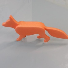 foxpeace fox 3d 3 capas art animal 3couches 3d print model - Mito3D