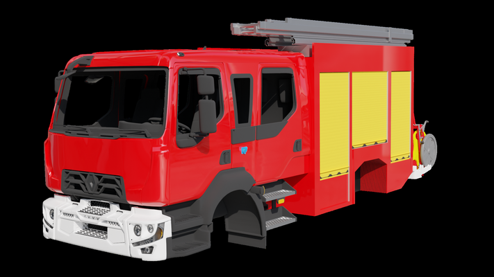 fptasr vigili fuoco of sdmis pompiere fpt pump ton furgone sollievo francia lione medico macchina incidente 3d print model - Mito3D