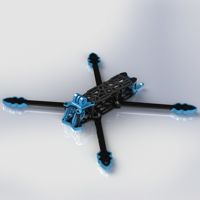 fpv drone telaio corsa aeromobili alte prestazioni aerodinamico 3d stampa design stampabile quadricottero volo aeronautica aerospaziale passatempo fai dji rc arma militare pistola 3d print model - Mito3D