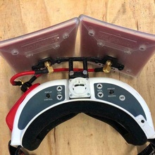 fpv glasses dual antenna mount - weight reduction 3d print model - Mito3D