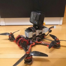 fpv gopro montare eroe 5 6 7 drone staffa 3d print model - Mito3D