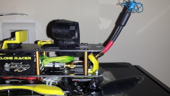 fpv inside frame antenna support mount drone racer racing r c vehicles 3d print model - Mito3D