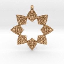 fractal flower pendant jewelry 3d print model - Mito3D
