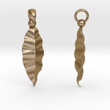 fractal leaves earrings jewelry 3d print model - Mito3D