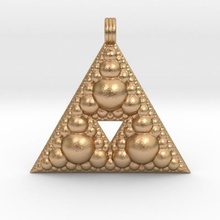 fractal pendant order 3 jewelry pendulous 3d print model - Mito3D