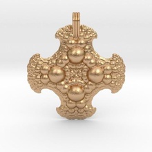 fractal pendant order 3 jewelry pendulous 3d print model - Mito3D