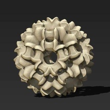fractal pollen - cored 3d art experiment sculpture 3d print model - Mito3D