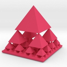 fractal pyramid art 3d print model - Mito3D