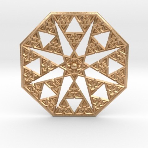 fractallion jewelry medallion pendant pendulous 3D print model - Mito3D