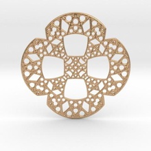 fractallion jewelry pendant medallion pendulous 3d print model - Mito3D