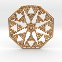 fractallion jóias medalhão pingente pendentes 3d print model - Mito3D