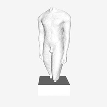 fragment de kouros louvre paris art le musée du muse france 3d print model - Mito3D