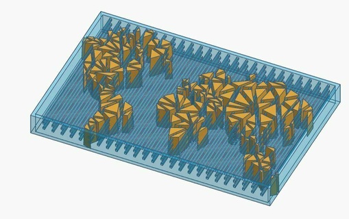 fragmenté carte art pont stress tester a1 mini + l'échelle mondiale fragment flottant 3d imprimante 3d print model - Mito3D