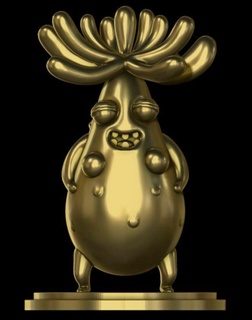frailejon trofeo Arte ernesto perez Colombiana dibujos animados personaje tierra salvador 3d páramo planta maceta eco coleccionable 3d print model - Mito3D