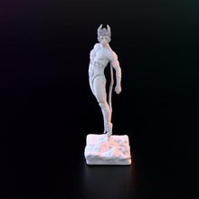 fraktal démon gratuit art le monstre les créatures de la fantaisie 3dprint statue bijoux sculpture personnes portrait baroque or d'argent décoration d'impression weagi 3d print model - Mito3D