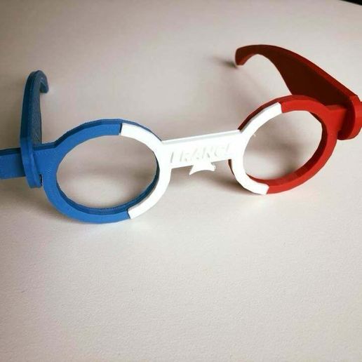 fram3d tricolor glasses cup 2018 allez les bleus fashion allezlesbleus football worldcup 3D print model - Mito3D