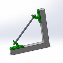 frame reinforcement m6 rod - upgrade flsun tool 3d printer parts 3d print model - Mito3D