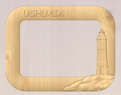 cuadro ushuaia faro exploradores redondeado 3d print model - Mito3D