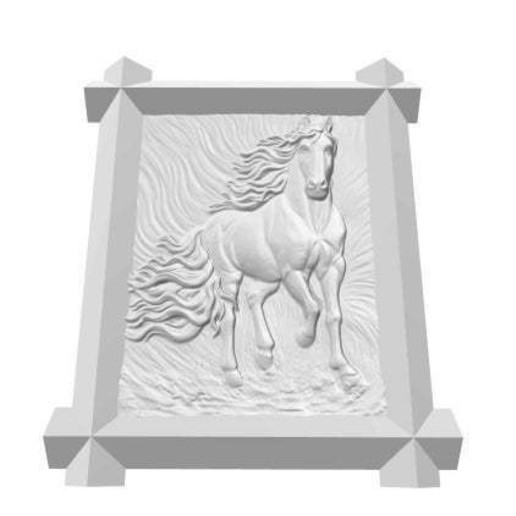 incorniciato cavallo casa arredamento fotogramma 3D print model - Mito3D