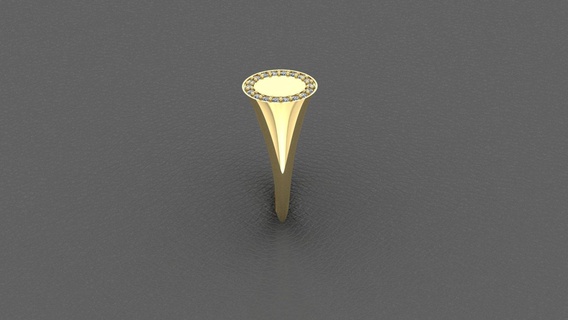 emoldurado sinete anel joalheria argolas 3d print model - Mito3D