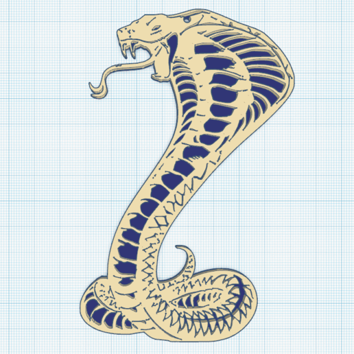 çerçevesiz çıngıraklı yılan sanat dekor mural hayvan 3D print model - Mito3D