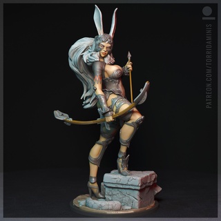 fran - final fantasy viera bunny bunnygirl woman warrior archer finalfantasyxii bow arrow womanwarrior 3d print model - Mito3D