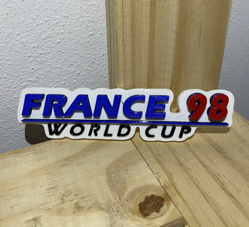 France 98 logo football monde fifa 3d print model - Mito3D