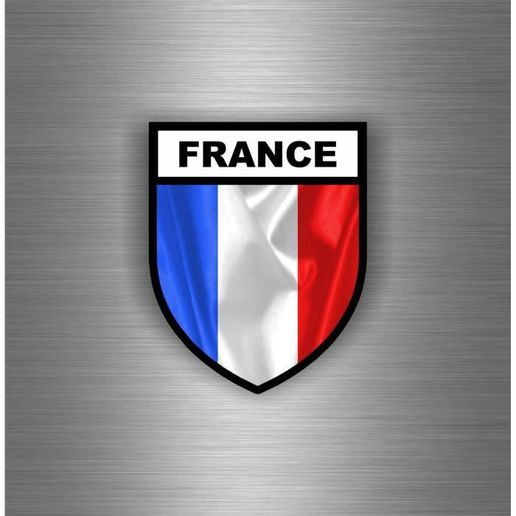france crest patch flag 3D print model - Mito3D