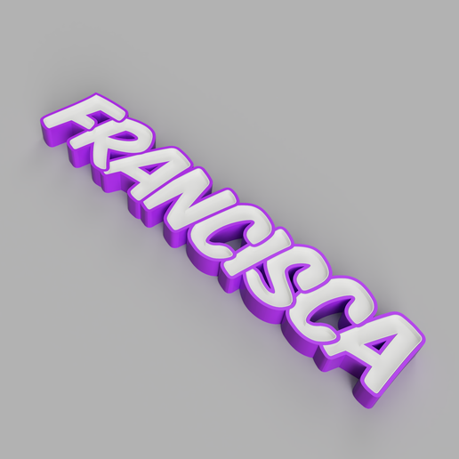 francisca - led lamp nameled child name ornament light control gift modular glue home night 3D print model - Mito3D