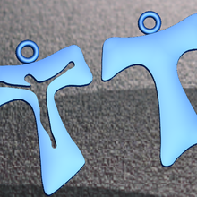 Franciscan tau çapraz aziz Anthony mücevher küpe 3d print model - Mito3D