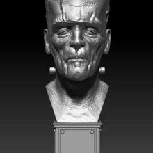 franc art Frankenstein terreur jouet sculpture sculpter buste portrait film 3d print model - Mito3D