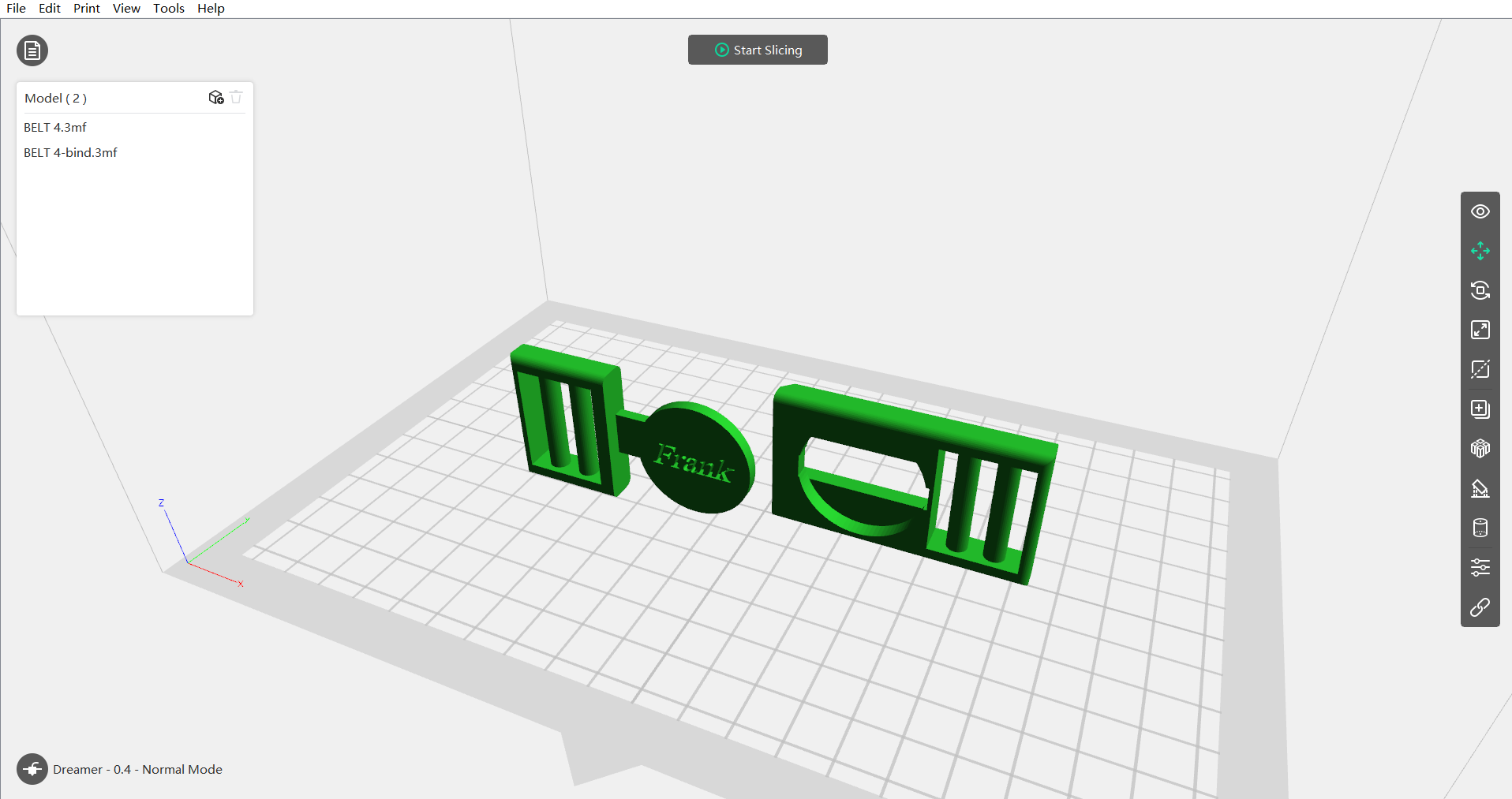 franco cinturón hebilla acortar accesorios Moda 3D print model - Mito3D