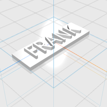 Franco lettere maschio 3d regalo 3d print model - Mito3D