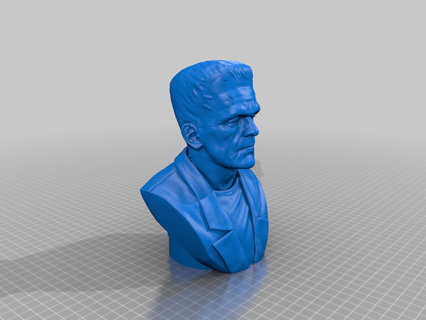 Frankenstein buste monstre Halloween horreur effrayant modèles art 3d print model - Mito3D