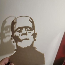 frankenstein 2d wall art horror 3d print model - Mito3D