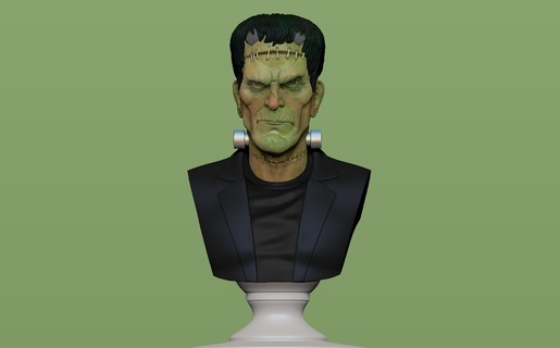 Frankenstein grusel gesicht 3d print model - Mito3D